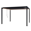 Pergola ogrodowa tarasowa aluminiowa NORDVIC Skyline LED Light 3 x 4 m Antracyt